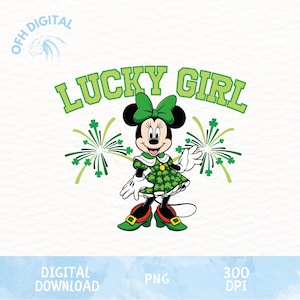 Lucky Minnie Png, Cartoon Lucky Day Png, St Patricks Fireworks Png, Lucky Boy, Lucky Mouse Png, Trendy Disney St Patricks Designs