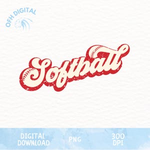 Retro Softball Png, Vintage Softball Png, trendige Vintage Softball Png, Baseball Spieltag Png, Sport Designs, Vintage Sport Designs