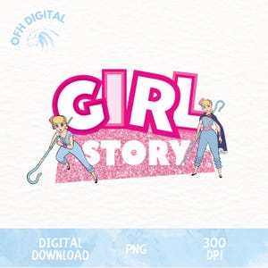 Girl Story Png, Bo peep Png, Toy Story Png, Woman Rights Png, Stronger Girl Png, Pink Toy Story Girl Png, Woman's Day Png