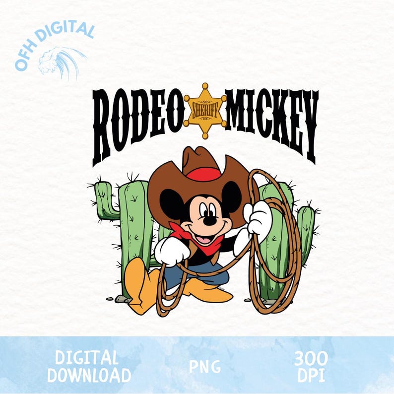 Rodeo Mouse Png, Cowboy Mouse Png, Disney Cowboy Theme Designs, Trendy ...