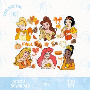 Princess Fall Png, Halloween Princess Png, Girls Fall T-shirt Design, Autumn Princess png, Pumpkin Spice & Fairytale Vibes, Instant Download