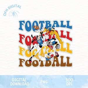 レトロなフットボールマウスの友達 PNG、ビンテージフットボール PNG、トレンディな漫画フットボール PNG、フットボールの試合の日 PNG、スポーツデザインディズニーマウス PNG