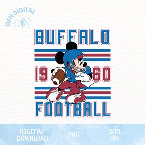 Buffalo 1960 Football Png, Disney Mouse Football Png, Disney Football Designs Png, Disney Sport Designs, Trendy Disney Png, Buffalo Support