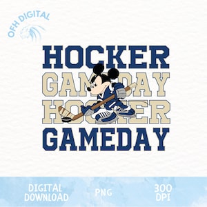 Hocker Game Day Disney Mouse Png, Cartoon Hocker Png, Hocker Mama Png, Hocker Lover Png, Trendy Cartoon Sport Designs, sport Designs