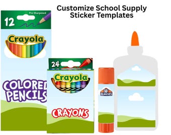 Customize School Supplies Template