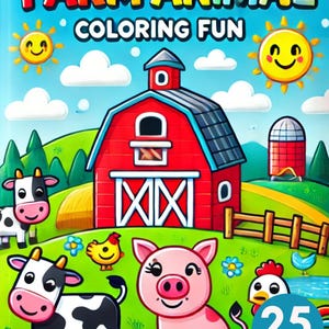 Farm Animals Coloring Book