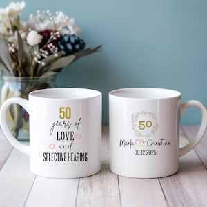 50th Anniversary Mug, Custom 50th Anniversary Gift, 50th Anniversary Gift For Parents, 50th Anniversary Cup Personalized, Anniversary Gift