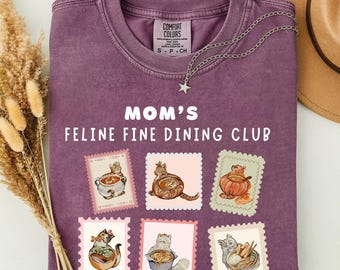 Katzen Mama Shirt, lustiges Katzenliebhaber Shirt, Katzen Mama Club T-Shirt, Geschenk für Katzenliebhaber, Katzenbesitzer Shirt, Haustier Mama Grafik T-Shirt, Haustier Elternteil, Komfort Farben
