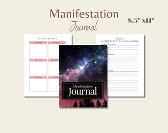 Manifestation Journal, Downloadable Manifest Journal, Law of Attraction (Digital Download)