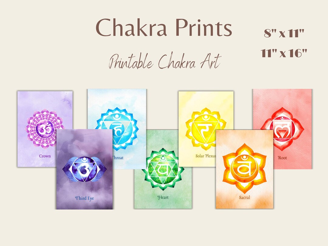 7 Chakra Art Prints: Meditation & Energy Healing (digital Download) - Etsy