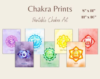 7 Chakra Art Prints: Meditation & Energieheilung (Digitaler Download)