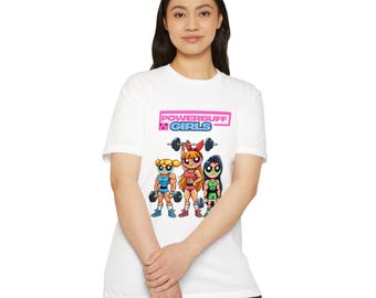 Powerpuff Girls Fitness T-Shirt: Gym Workout Tee, starke Frauen Geschenk