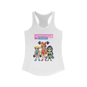 Powerbuff Girl-fitnesstank, damestrainingstank, ideale racerbacktanktop, trainingstanktop, gymtanktop voor haar