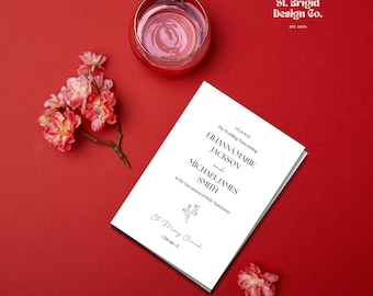 Catholic Wedding Mass Program Template- Easily Printable & Foldable at Home!