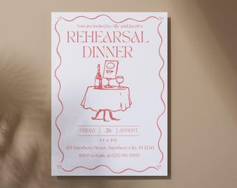 Rehearsal Dinner Invitation - Italian Dinner Theme
