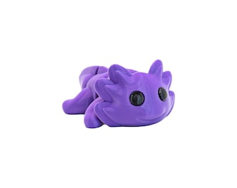 Flexi Axolotl Fidget Toy, Articulated 3D Printed Axolotl, Desk Pet, Cute Animal Gift