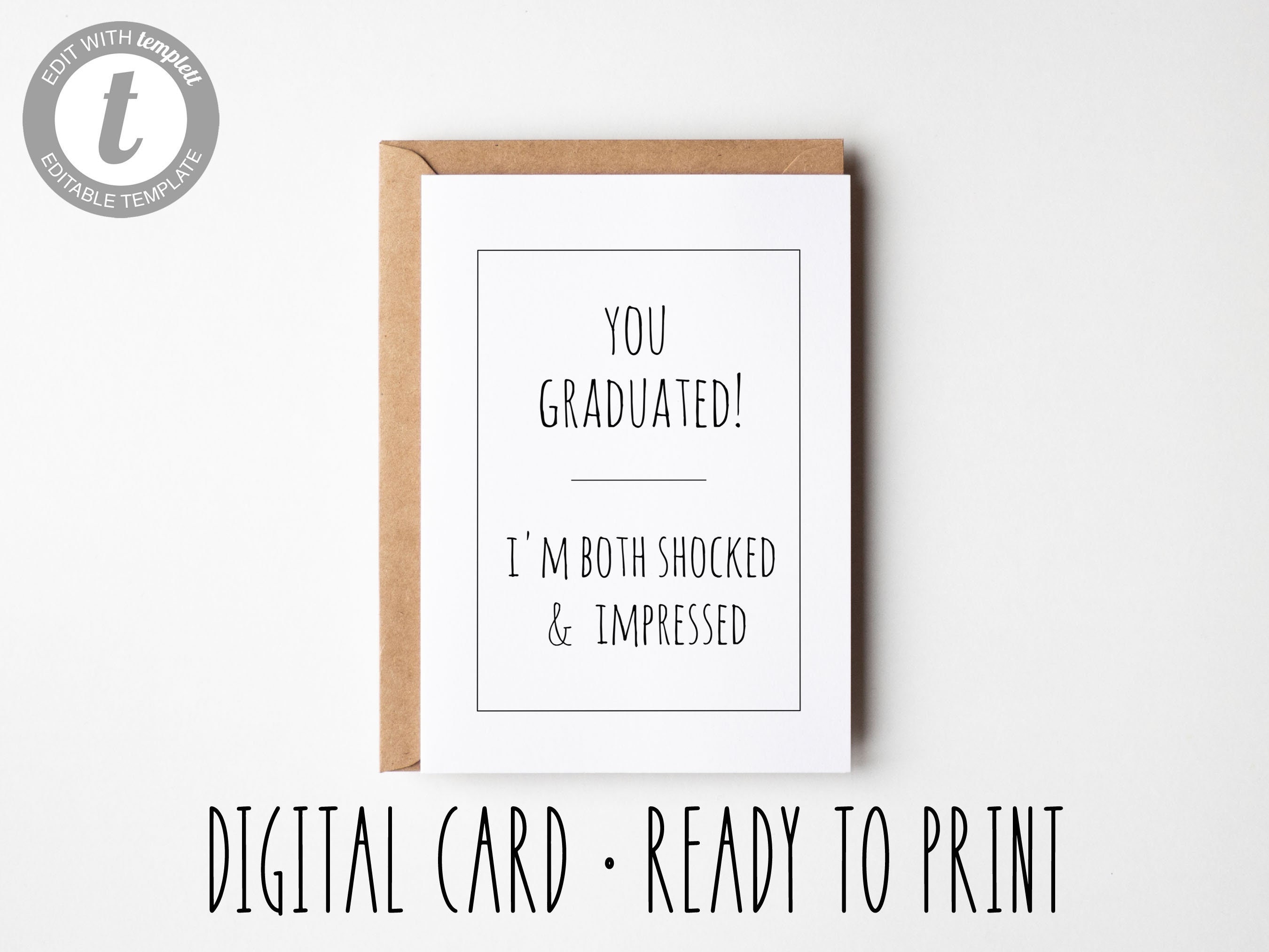 grad card wording SuperShunhu Inspirational Graduation for Him Her, Funny Proud of You Card for Graduates, Poem Congratulations Gifts for Grads : Office Products Our print on demand technology further reduces paper waste and environmental impact You Graduated I'm Both Shocked