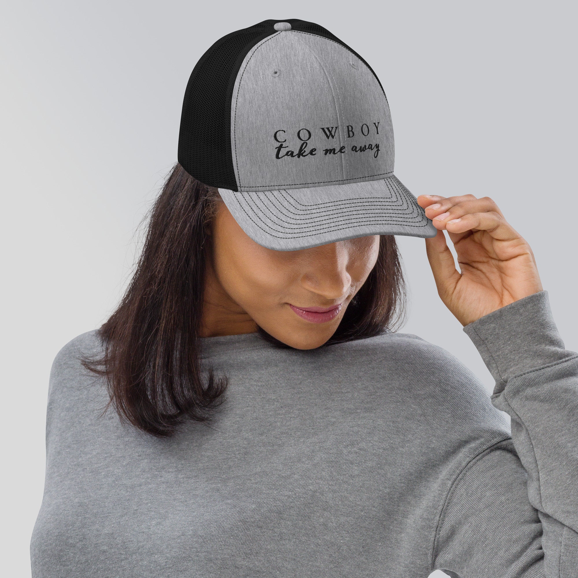 Discover Minimalist cowboy take me away trucker hat, baseball hat for men or women, gift for her or him