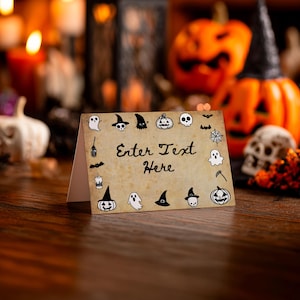 EDITABLE Halloween Party Food tags, Halloween Party Buffet label, Halloween Party Tent card , Food Labels Place Table, Instant download 8533
