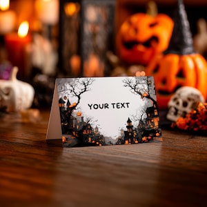 EDITABLE Halloween Party Food tags, Halloween Party Buffet label, Halloween Party Tent card , Food Labels Place Table, Instant download