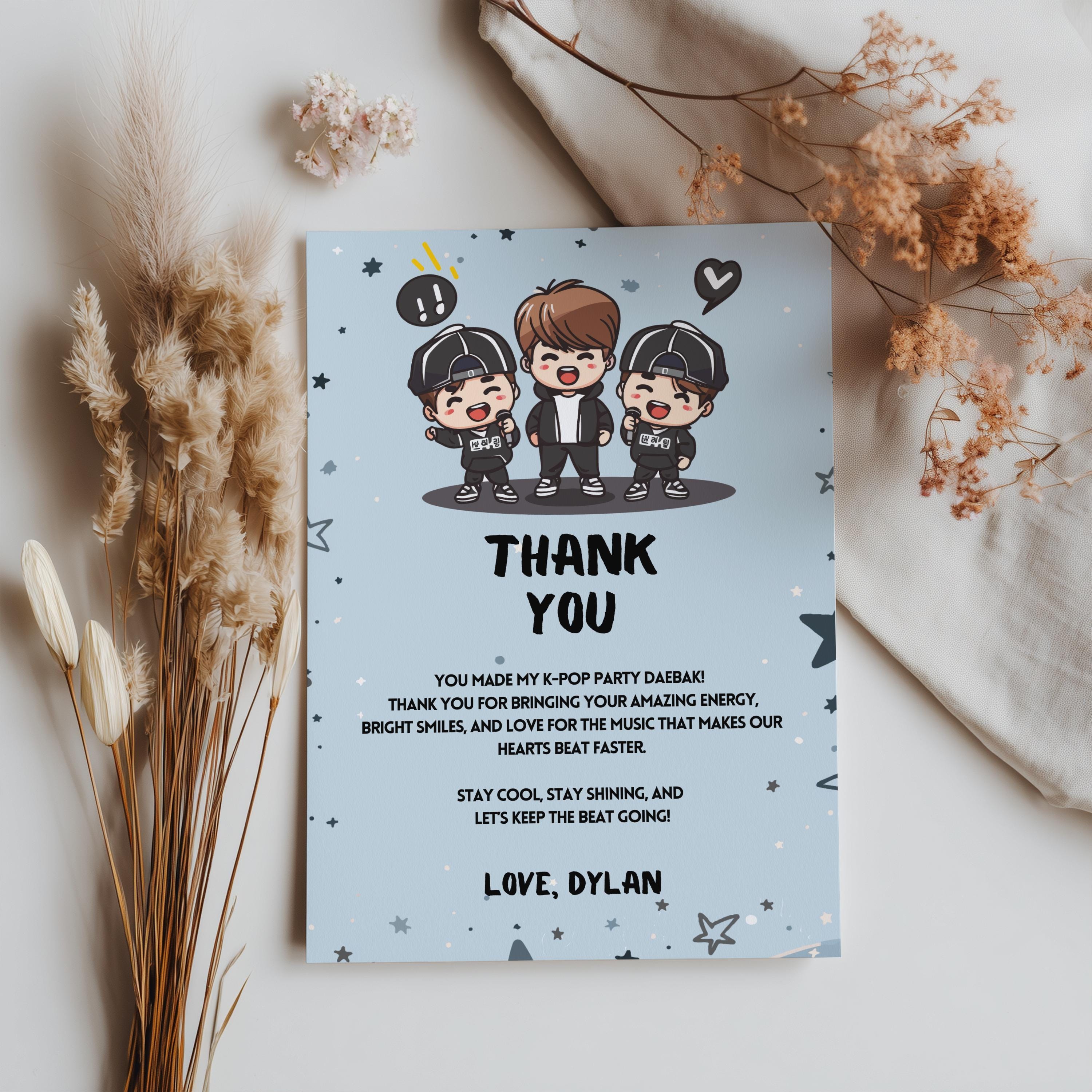 Bts Thank You Cards - Etsy