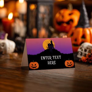 EDITABLE Halloween Party Food tags, Halloween Party Buffet label, Halloween Party Tent card , Food Labels Place Table, Instant download 8534
