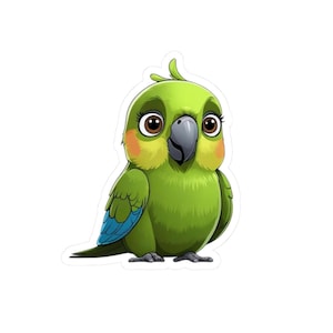 Yip Parrot Best Friends Stickers - Fun Parrot Decor, Best Friends Gift, Cute Animal Sticker Set, Laptop Decals, Water Bottle Stickers