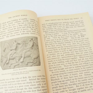 May include: A black and white image of a marble relief sculpture depicting two figures on horseback. The sculpture is from the Parthenon in Athens, Greece. The text "Greek Horsemen" is below the image.