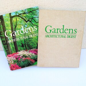 Vintage Garden Book &quot;Gardens Architectural Digest&quot; 1993 Slipcase Book Garden Decor Hardcover Gardener&#39;s Book Nature Book Table Book