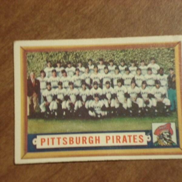 Vintage Baseball Card 1957 Pittsburgs Pirates Team Card 161
