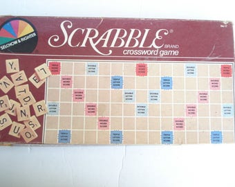 Vintage 1982 Scrabble Board Game: Selchow & Righter Edition