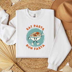 Eat Pasta Run Fasta, Marathon Sweaters, Run sweater, Running Sweater, Marathon Gift, Runner Shirts, Gift For Runner, Run sweatshirt, Funny