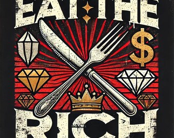 Eat the rich png, antikapitalistisch, links, activistisch png, digitale download, links png