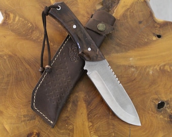 9.8" Handmade Customizable Outdoor Knife Tactical Camping Knife German Steel Knife with Sheath (Wh101)