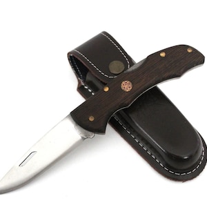 Handmade Knife Custom Engraved Folding Knife Personalized Pocket Knife Hunting Gift (Caki 6)