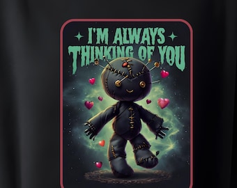 Funny Voodoo Doll Hoodie, Dark Humor Creepy Goth Gift