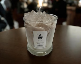 Candela Crème Brûlée: fragranza per ambienti al caramello e crema pasticcera alla vaniglia.
