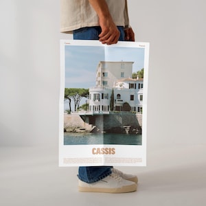 Pósteres impresos de Cassis, pósteres del sur de Francia, impresiones del sur de Francia, decoración de playa de Cassis, póster francés vintage, impresión retro de Cassis, 35 mm