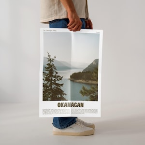 Okanagan Valley Poster, Okanagan Poster, Wall Art, British Columbia Print, Travel Okanagan Photo, Retro Travel Print, 35mm Film, BC Posters