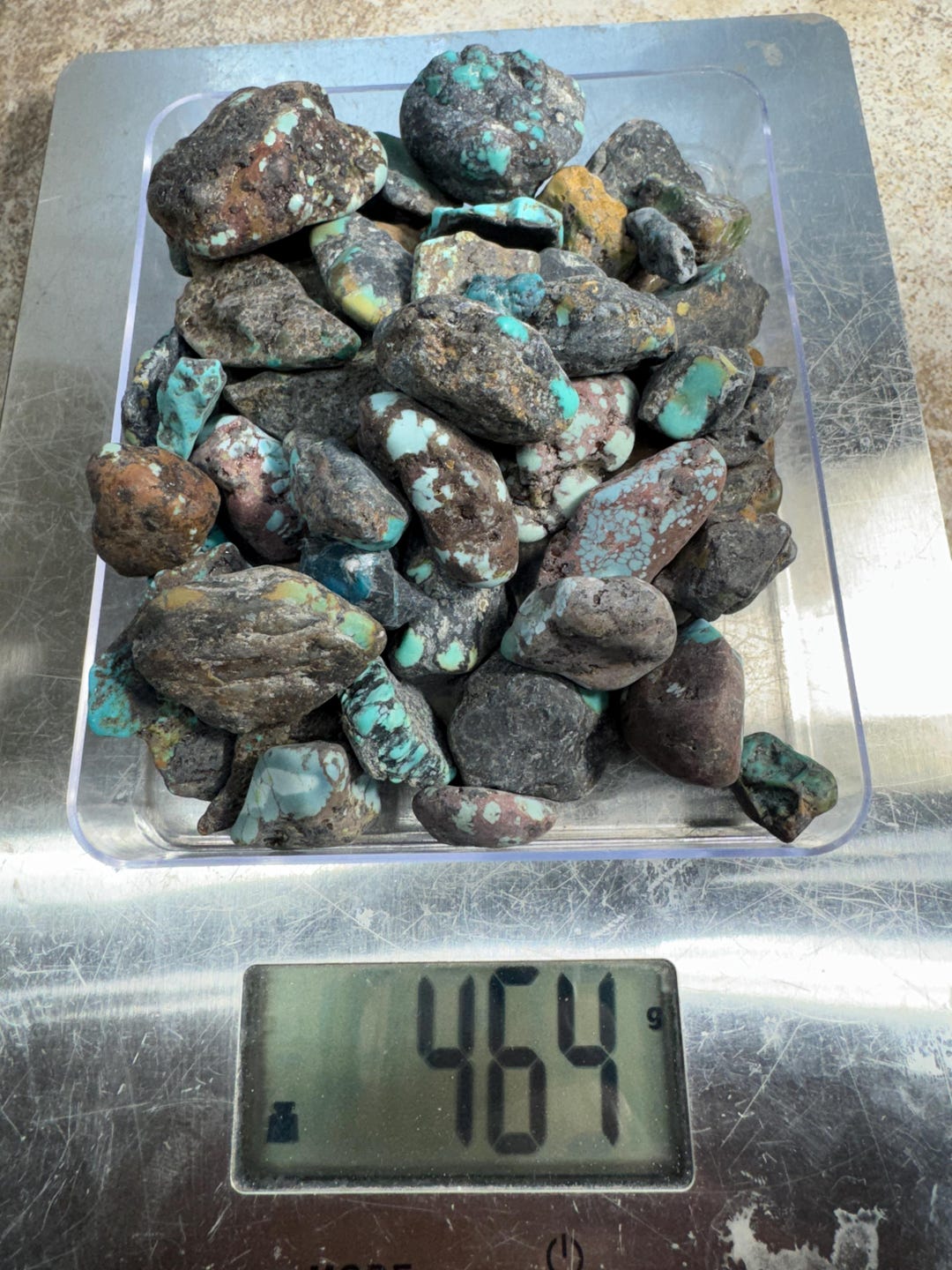 One Pound Mixed Stabilized Hubei Turquoise Small Nuggets Included Gobi ...