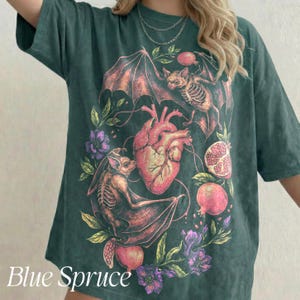 Anatomical Heart Bat T-Shirt, Gothic Surreal Art