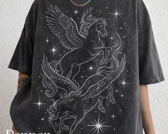 Koszulka Vintage Pegasus, projekt graficzny Celestial Horse