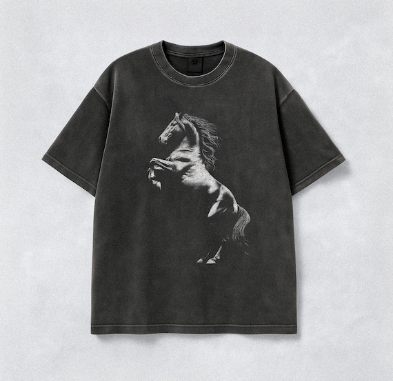 Vintage Horse T-Shirt: Wild Stallion Graphic Tee, Horse Lover Gift
