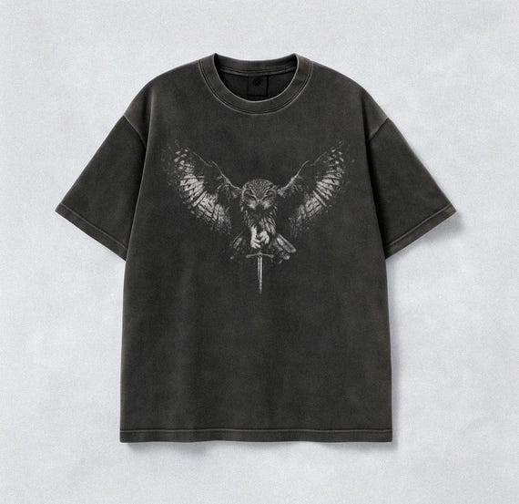 Vintage Owl T-Shirt: 100% Cotton Tee, Owl Lover Gift