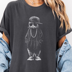 Katzen-T-Shirt, Katzen-T-Shirt, Katzen-T-Shirt, lustiges Katzen-Shirt, coole Katzen-Shirts, Katzen-Grafik-T-Shirt, Katzenliebhaber-Shirt, Katzenliebhabergeschenk, Katzen-Shirt