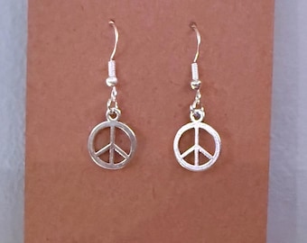 Peace sign earrings