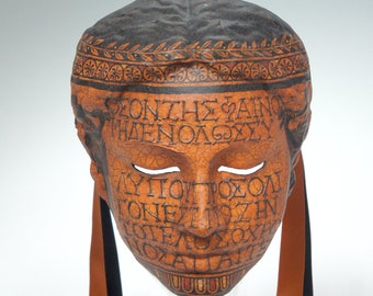 Seikilos Greek Vase Mask- MADE-TO-ORDER/ Out-of-Stock