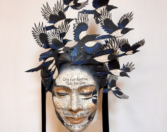Magpie Mask - OUT OF STOCK/Made to Order