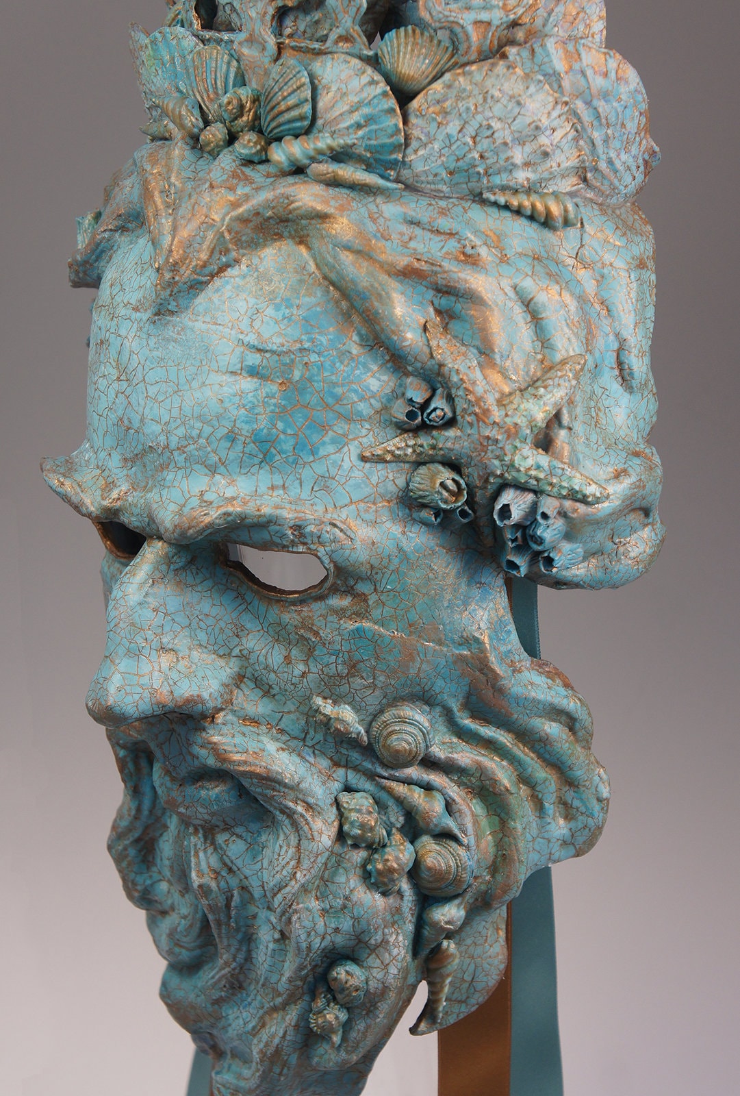 Neptune Greek God Garden Wall Art Decor Sculpture Plaque Mask by Orlandi 