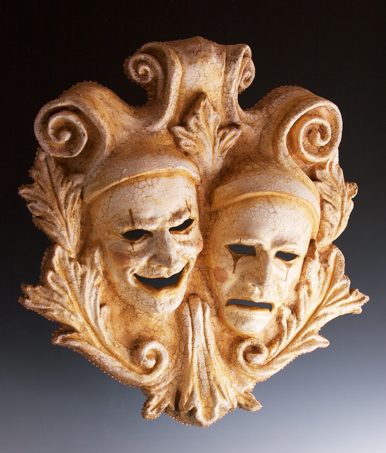 Comedytragedy Proscenium Mask Plaque OUT OF Stock/made to Etsy